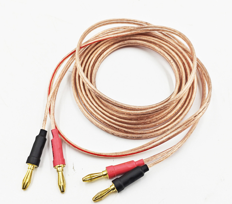 Przejrzysty 14Gauge Banana Wire dla Bi-Wire Bi-Amp HiFi Surround Sound 99,9% OFC Copper