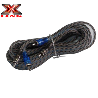 17ft 2-kanałowy RCA Audio Interconnects Kabel Złoty Konektor Redukcja koloru i hałasu