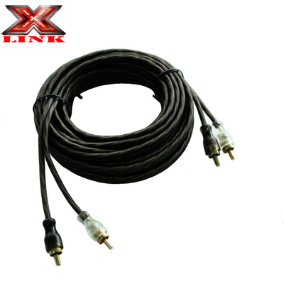 Złote 2 RCA kablów dźwiękowych męski do męskiego dla głośników stereo lub subwoofer typu