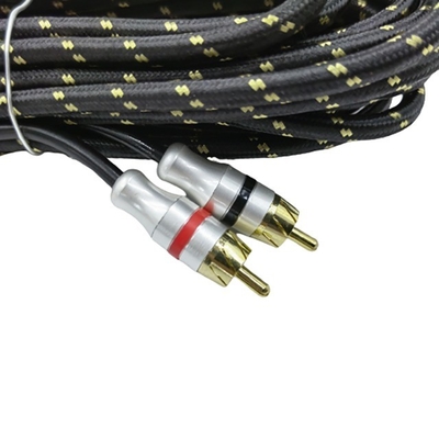 5.5mm średnica zewnętrzna PVC Jacketed Car Audio RCA Kabel 2M-2M dla wysokiej jakości