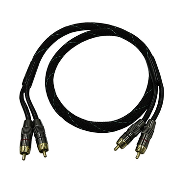 5.5mm średnica zewnętrzna PVC Jacketed Car Audio RCA Kabel 2M-2M dla wysokiej jakości