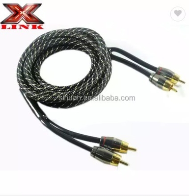 Audiophile Twisted Pair OFC Car Audio Interconnect Kabel RCA 10m z miękką kurtką PVC