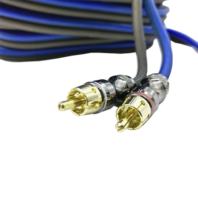 Kabel RCA od mężczyzny do mężczyzny 2 z nylonem z przędzy rozszerzalną rękawicą 9,5 mm średnicy zewnętrznej