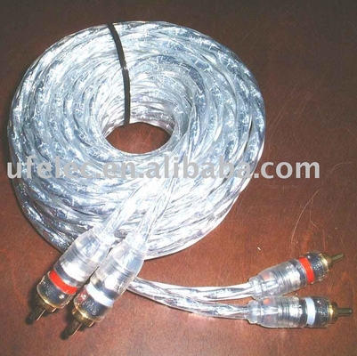 Kabel RCA od mężczyzny do mężczyzny 2 z nylonem z przędzy rozszerzalną rękawicą 9,5 mm średnicy zewnętrznej