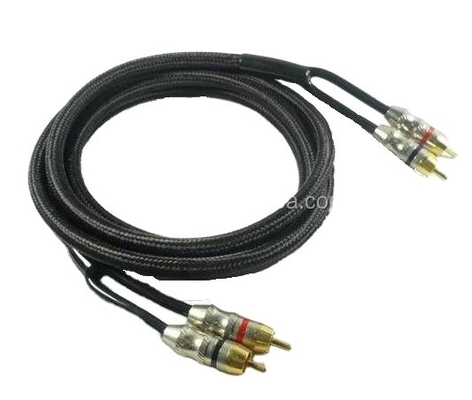 PVC trwały, beztlenowy miedziany kabel RCA do połączeń audio samochodowych