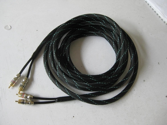 PVC trwały, beztlenowy miedziany kabel RCA do połączeń audio samochodowych