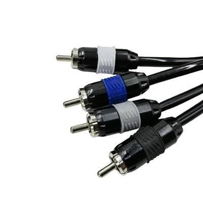 Miękkie przewody RCA z płaszcza PVC miedziane z przewodnikiem OFC w dowolnym kolorze