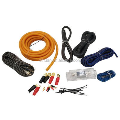 8 4 Gauge AWG Wiring Kit dla niestandardowego systemu dźwiękowego samochodowego o średnicy zewnętrznej w przystępnej cenie