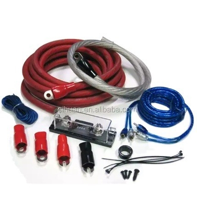 8 Ga Ofc CCA 100% Mężczyzna-Mężczyzna Głośnik samochodowy Audio Kabel Wzmacniacz Subwoofer Instaluj zestaw Konduktor Goły miedź Czarny/Błękitny/Czerwony