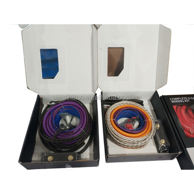 Złoty złącze skręcone pary 0 4 8 GA AWG OFC CCA Auto Auto Audio Amplifier Amp Instalacja sprzętu kablowego do głośników samochodowych