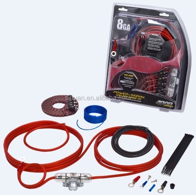 Optymalizacja dźwięku 4gauge Car Audio Wiring Kit z złotym złączem i dostosowaną średnicą zewnętrzną