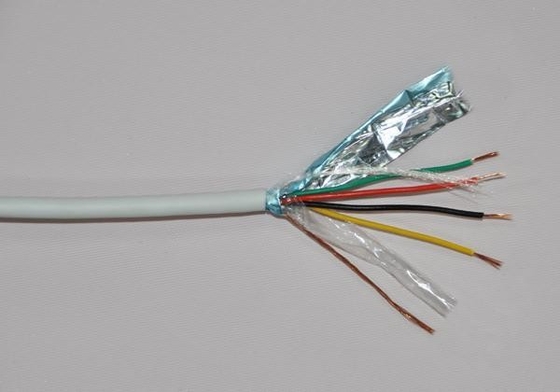Wytrzymały PVC Wyizolowany System Alarmu Pożarowego Przewodnika Miedzianego Czerwony Żakiet 2 Rdzeń Kabel Alarmowy