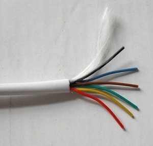Wytrzymały PVC Wyizolowany System Alarmu Pożarowego Przewodnika Miedzianego Czerwony Żakiet 2 Rdzeń Kabel Alarmowy
