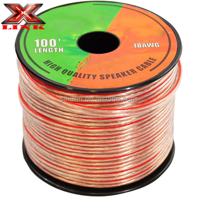 Profesjonalny stopień 16 gauge CCA OFC Speaker Wire z PVC Jacket w czerwonym i czarnym