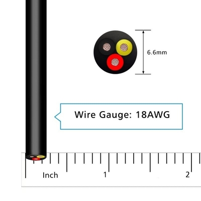 Oświetlenie przemysłowe LED 3 rdzenia Kabel zasilania z izolacją PVC i miedzianym bębnem 2,5 mm Drut elektryczny