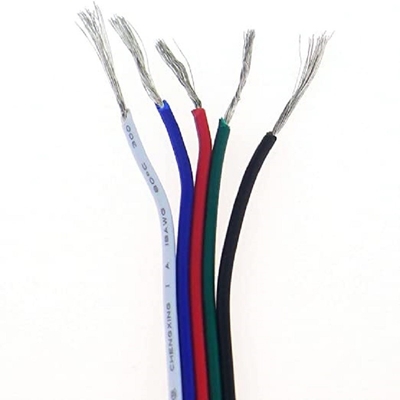 Elastyczny przewód przedłużeniowy do wstążki LED 1618 gauge PVC Jacket RGBW RGB 3pin 4pin