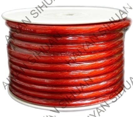 SAE J1128 Standard 8AWG Przejrzysty Czerwony Kabel Zasilania Audio samochodowego z certyfikatem ISO9001