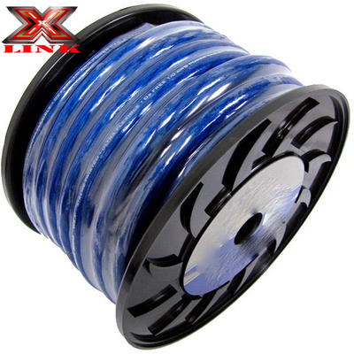 Miękkie płaszcz PVC 4/0 3/0 2/0 GAUGE AWG Zmrożony kolorowy samochód Audio OFC Kabel drutu zasilania