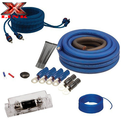 OFC Conductor 0 2 4 6 8 AWG Gauge GA Car Audio Cable Kit dla systemu głośników