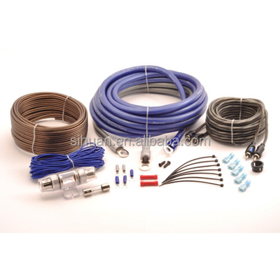 Zestaw okablowania systemu audio samochodowego niskiego napięcia z dostosowalnymi opcjami koloru kabla PVC / miękka kurtka PVC