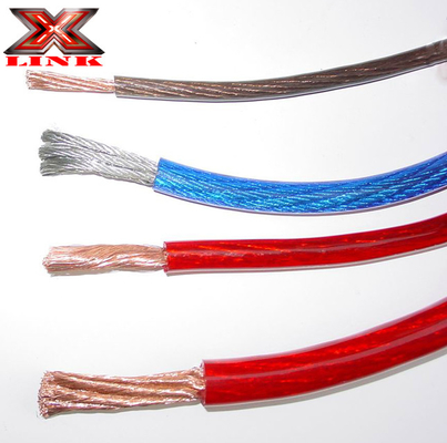 Kabel zasilający wzmacniacz dźwięku samochodowego o średnicy 0 z trwałym płaszczem z PVC i miedzianym przewodnikiem