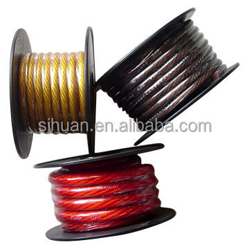 Kabel zasilania 4 AWG z PVC zgodny z CEA-2015 do systemu dźwiękowego samochodowego