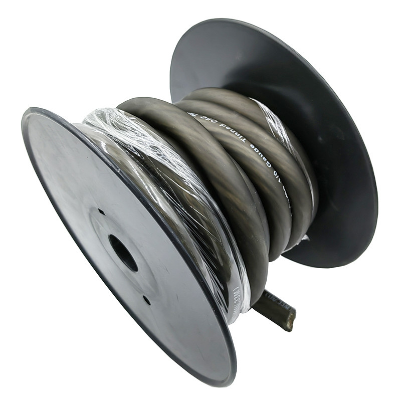Super elastyczny płaszcz 1/0 miedziany przewód zasilania do samochodu Audio 4 AWG kabel zasilania