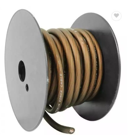 50ft OFC 1/0 Gauge Oversized Black Power Ground Wire dla samochodu Audio Bez złączy