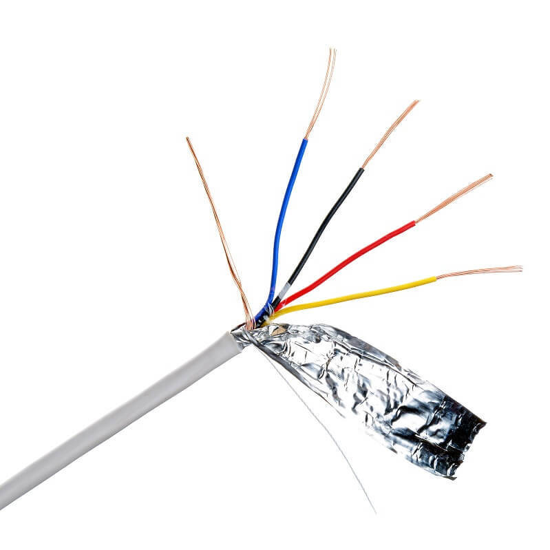 PVC izolowane miedziane wielojadrowe 4-jadrowe kable alarmowe 24AWG dla systemów bezpieczeństwa