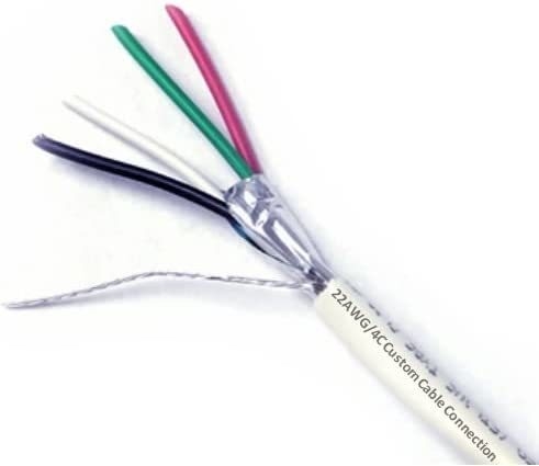 22 AWG 4 Kabel plenalny z przewodnikiem z napędem i osłoną do zabezpieczeń/alarmów/kontroli dostępu
