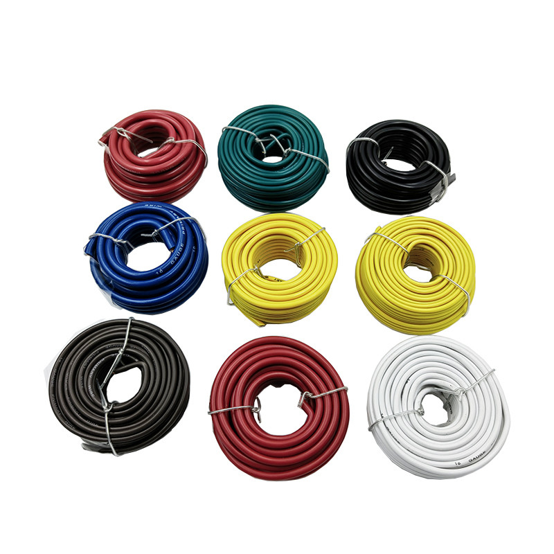 Niskie napięcie 10 12 14 16 18 GA AWG Gauge Automotive Electric Single Wire z miedzianym przewodnikiem Jacket PVC