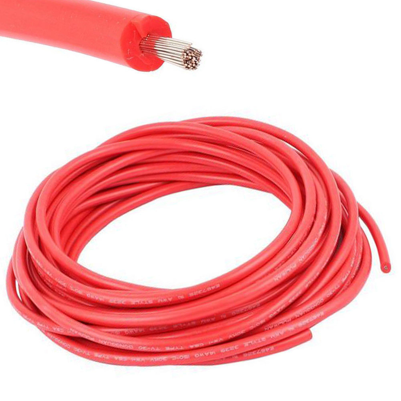 Włókno izolacyjne gumowe z przewodnikiem przenośnym UL AWM 3135 300C Kabel grzewczy krzemowy 8 10 12 16 14GA