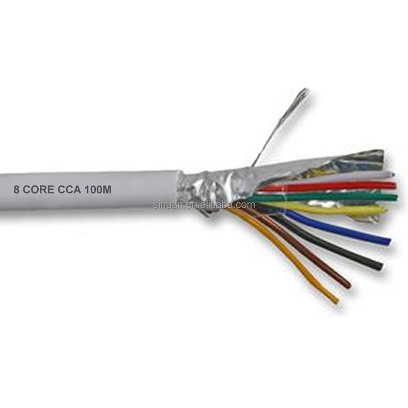Bezprzewodowy przewodnik miedziany 2c 4c 8c 12c 20c Kabel alarmowy z izolacją PVC