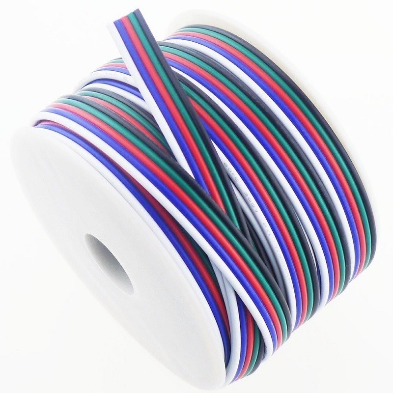 Elastyczny przewód przedłużeniowy do wstążki LED 1618 gauge PVC Jacket RGBW RGB 3pin 4pin