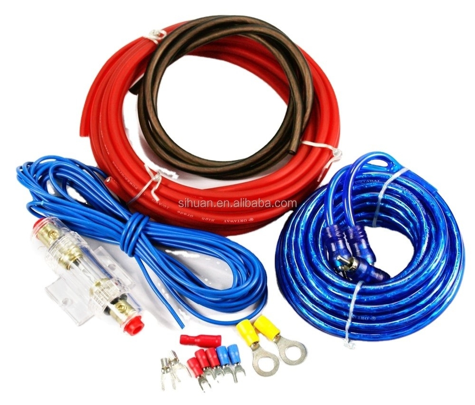 Aluminiowy przewodnik stalowy 4 gauge OFC High Current Amp/subwoofer Wiring Kit
