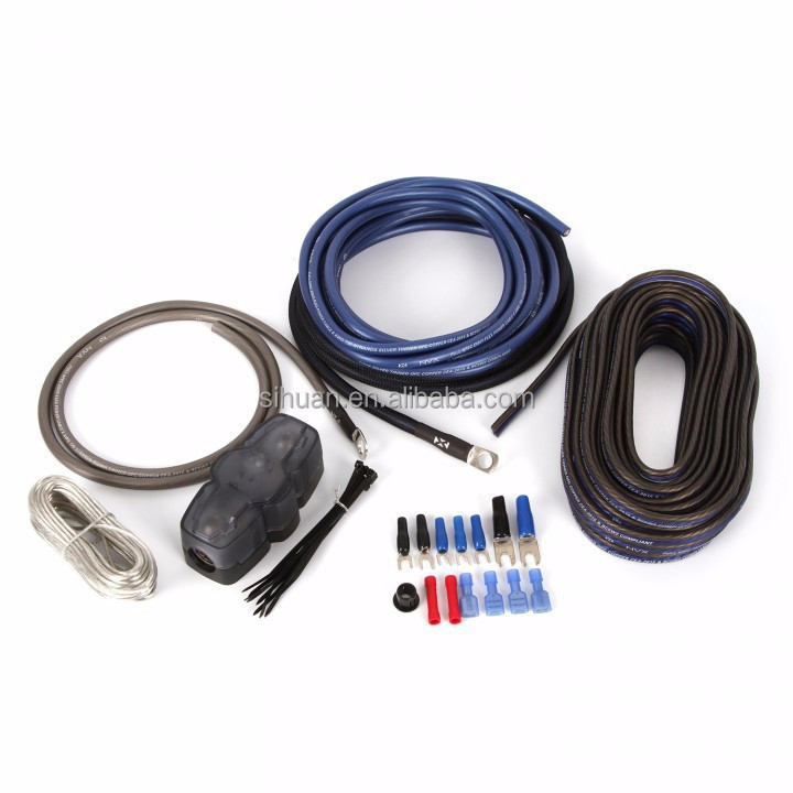 Izolowane zestawy kabli do wzmacniacza dźwięku samochodowego z PVC 8AWG z akcesoriami w przystępnej cenie