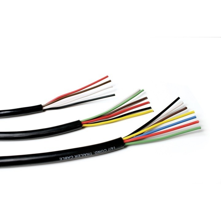 Przemysłowy 7 Przewodnik Kabel przyczepy 10-12-14 AWG GPT Miękki płaszcz PVC