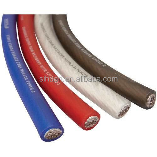 PVC Jacket 4 AWG OFC Drut zasilający dźwięk samochodowy w dowolnym kolorze pełna specyfikacja USA CEA-2015 zgodna