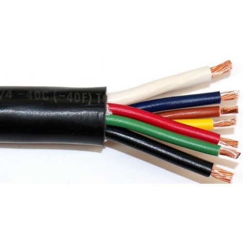 Kabel przyczepy 14 gauge 7 Way przewodnik przedłużeniowy drut izolowany PVC 14/7