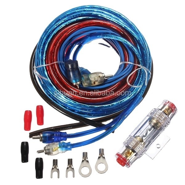 Dostosowywalny kolor kabla CCA 4 Gauge Car Audio Cable Kit do wzmacniania mocy niskiego napięcia