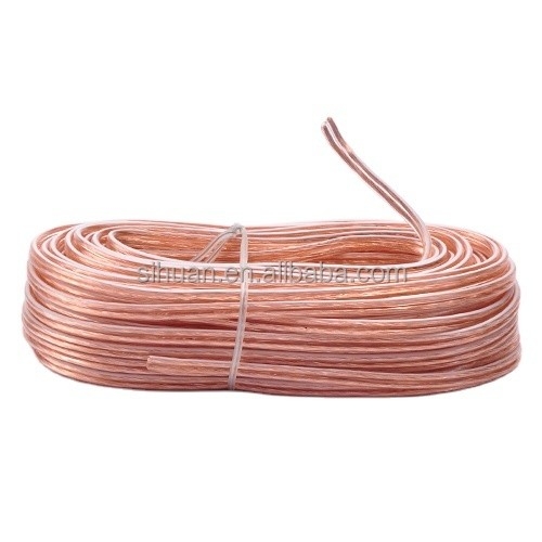 Solid 16 Gauge Copper Wire Flat Speaker Cable For Home Audio Speaker Amplifier