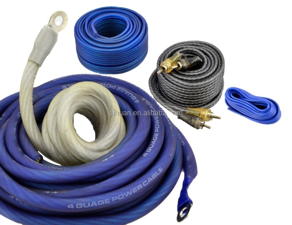 Zestaw instalacji kabli stereo wzmacniacza samochodowego z materiałem izolacyjnym z PVC