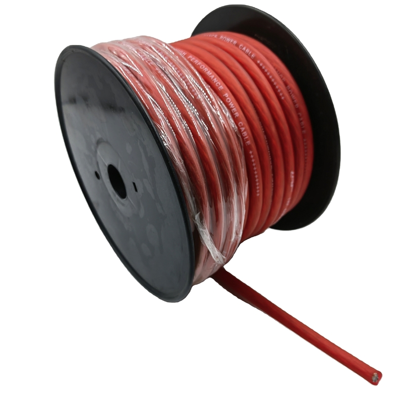 Kabel zasilania samochodowego 1/0 AWG GA Gauge elastyczny przezroczysty płaszcz PVC na podłoże samochodowe